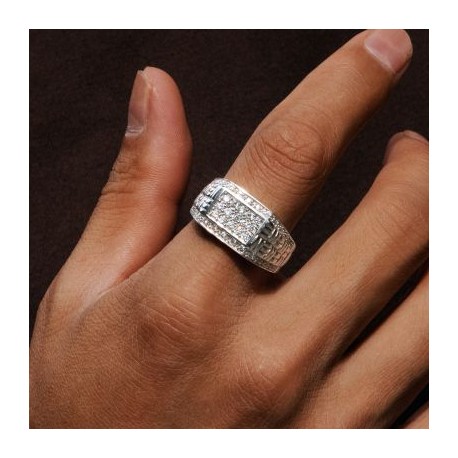 Iced Out Rectangular Ring