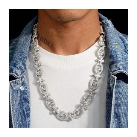 Iced Marquise Cut Devil Eye Necklace