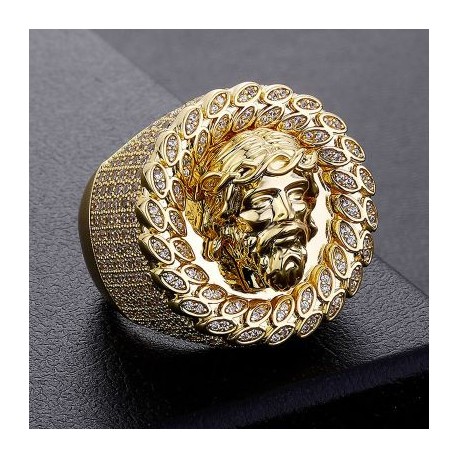 Iced Out Jesus Ring