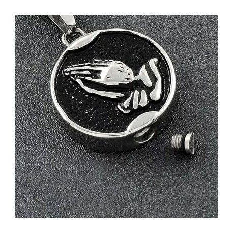 Praying Hands Urn Keepsake Ashes Memorial Pendant
