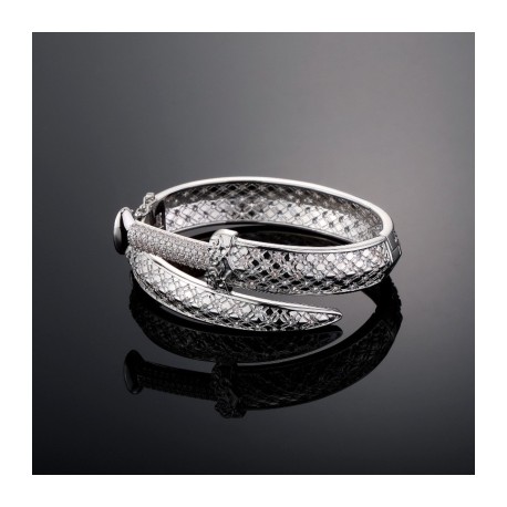 Iced Sword Bangle Bracelet