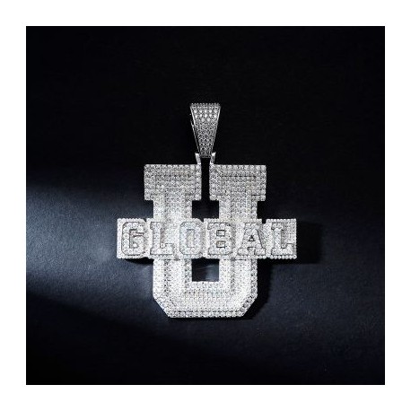 Iced Capital Letter Custom Name Pendant
