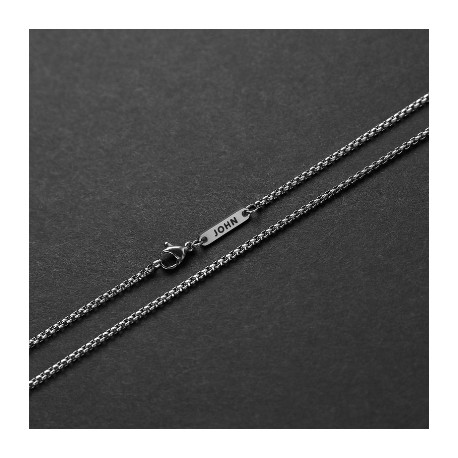 3mm Custom Name Stainless Steel Round Box Chain