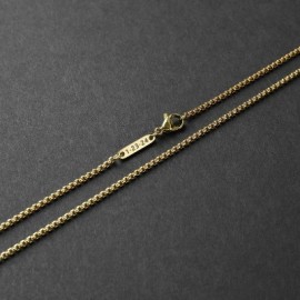3mm Custom Name Round Box Chain in Gold
