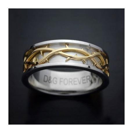 Crown of Thorns Rotatable Men's Wedding Band