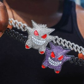 Iced Glow in the Dark Demon Evil Cuban Chain