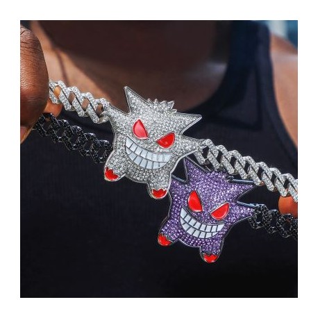 Iced Glow in the Dark Demon Evil Cuban Chain