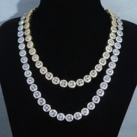 Iced 10mm Round Cut Necklace
