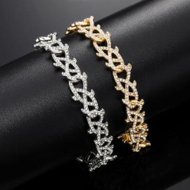 12mm Iced Crown of Thorns Bracelet