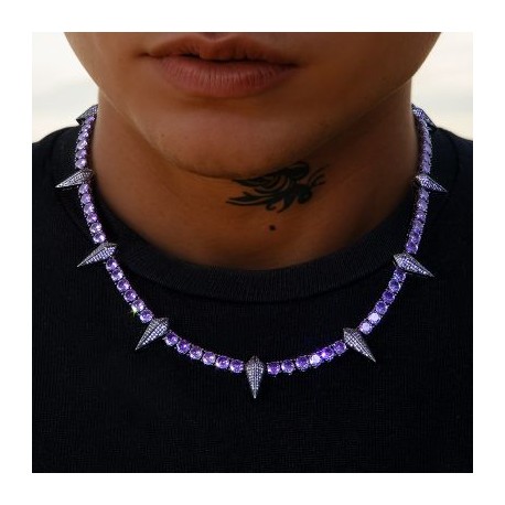 5mm Purple Fight Tooth and Claw Tennis Chain