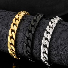 10mm Stainless Steel Miami Cuban Link Bracelet