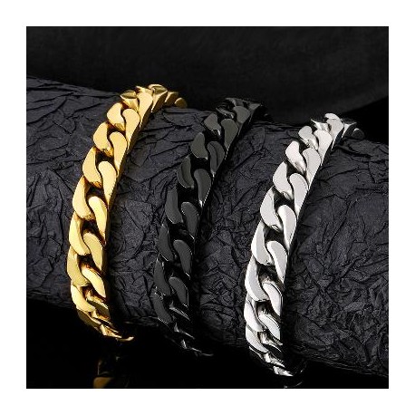10mm Stainless Steel Miami Cuban Link Bracelet