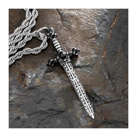 Iced Vintage Sword Pendant
