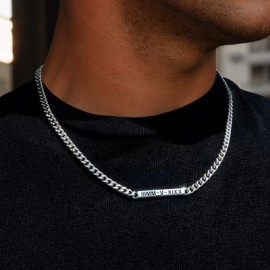 5mm Personalized Engraved Cuban ID Necklace