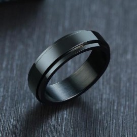 Spinner Relieving Stress Stainless Steel Band in Black Gold