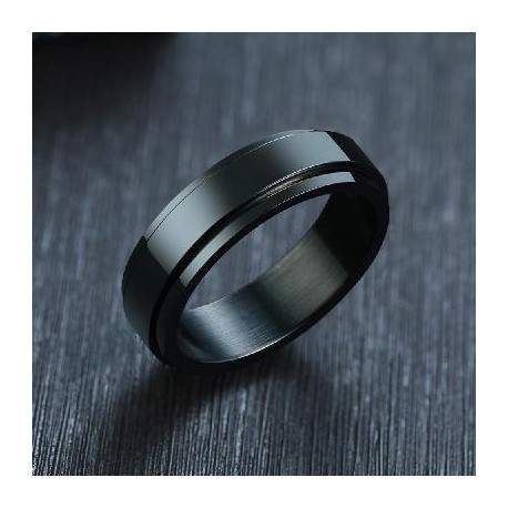 Spinner Relieving Stress Stainless Steel Band in Black Gold