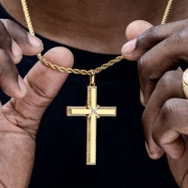 Iced "I CAN DO ALL THINGS" Cross Pendant
