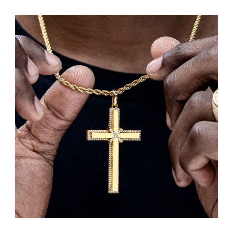 Iced "I CAN DO ALL THINGS" Cross Pendant