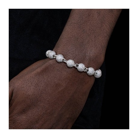 8mm Iced Beads Bracelet