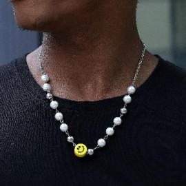 Pearl with Smile face Chain