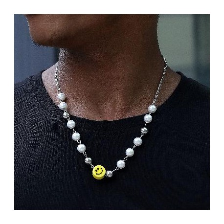 Pearl with Smile face Chain
