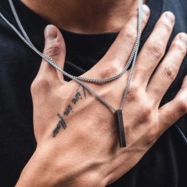 Stainless Steel Stick Bar Pendant