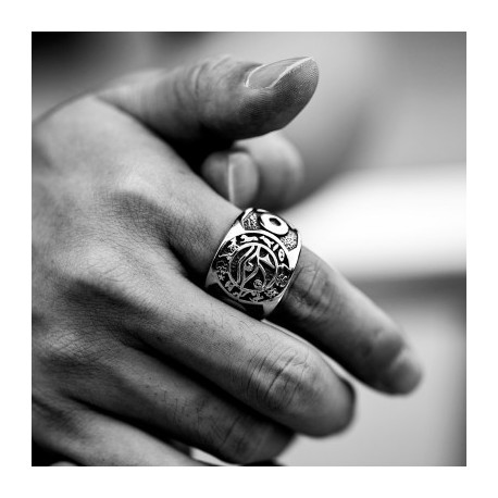 Ankara Eye of Horus Stainless Steel Ring