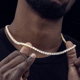 5mm Tennis 18K Gold Chain