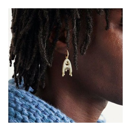 Water Drop A-Z Letter Dangle Earring