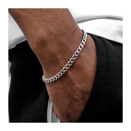 5mm Cuban Link Solid 925 Sterling Silver Bracelet