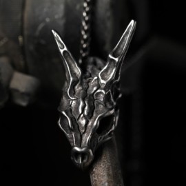 Skull Cat Stainless Steel Pendant