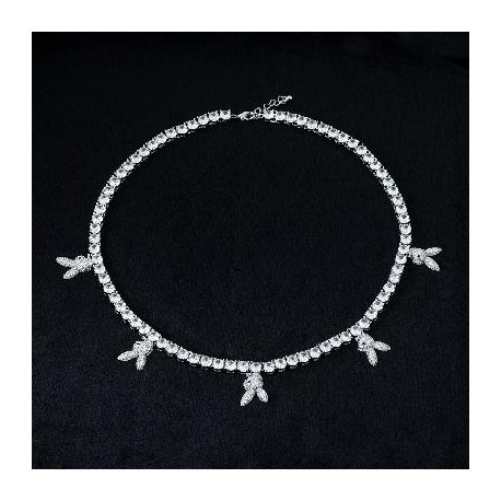 5mm Upside Down Bunny Heads Tennis Chain in White Gold