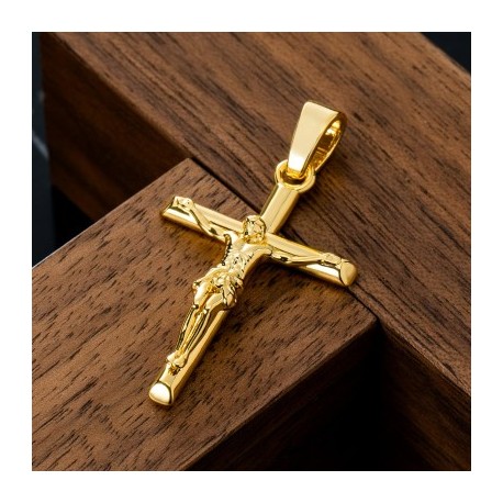 Crucifix Cross Pendant in Gold