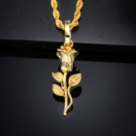 Golden Rose Pendant