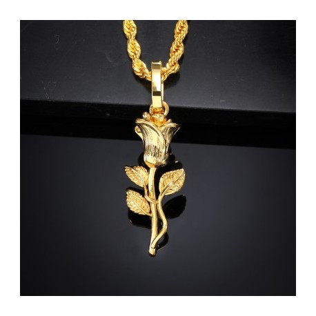 Golden Rose Pendant