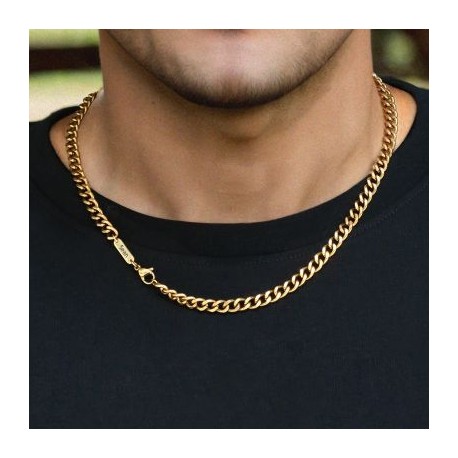 6mm Custom Name Cuban Necklace in Gold