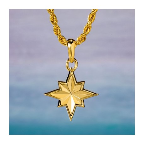 North Star Pendant in Gold