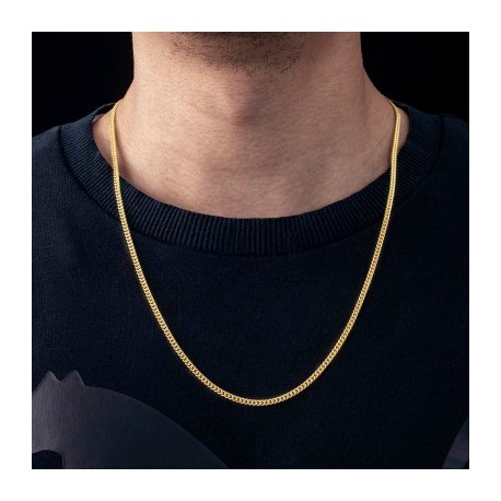 3mm Cuban Chain in Gold