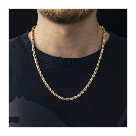 5mm Gold & Silver Two-Tone Rope Chain