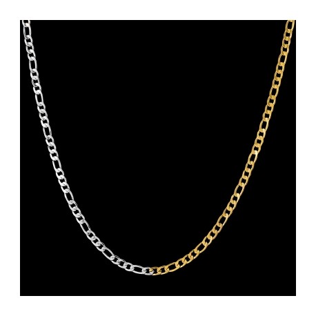 5mm Two-Tone Figaro Chain