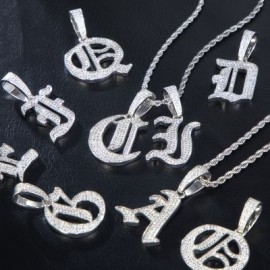 Iced Old English 26 Letters Pendant