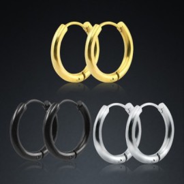 12mm Stainless Steel Hoop Earrings