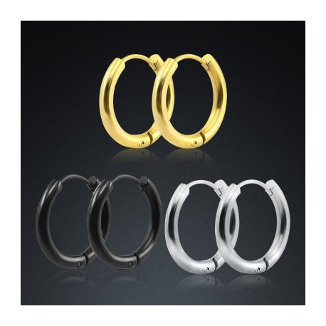 12mm Stainless Steel Hoop Earrings