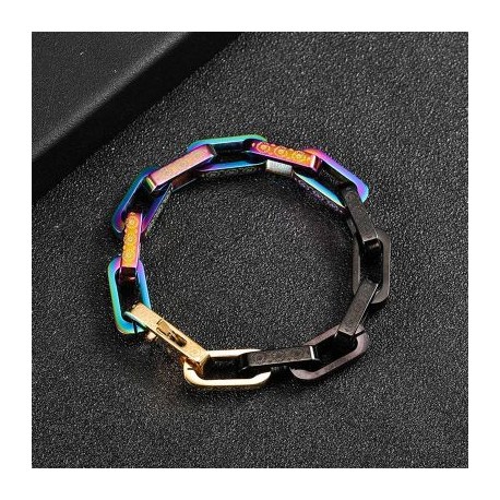 Titanium Steel Multicolor Rectangle Bracelet