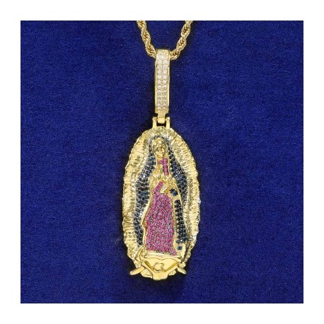 Our Lady of Guadalupe Pendant in Gold