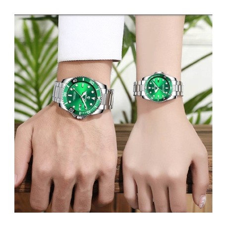 Couples Quartz Luminous Table Stainless Steel Watches