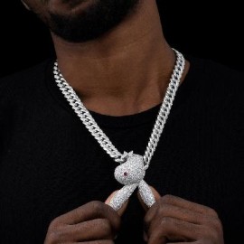Upside Down Bunny Cuban Chain