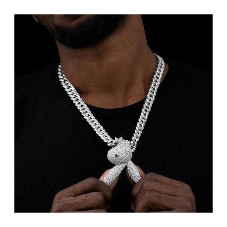 Upside Down Bunny Cuban Chain