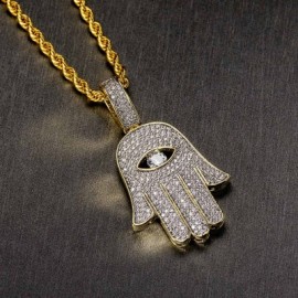 Hamsah Micro Pendant in Gold