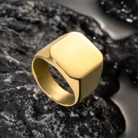 18K Gold Finish Stainless Steel Ring